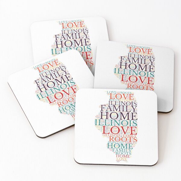 Item preview, Illinois Home, Love, Roots and Family Map designed and sold by marosharaf.
