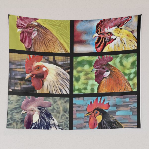 Item preview, Rooster Pop Art Chicken Color Art designed and sold by lorrinani.