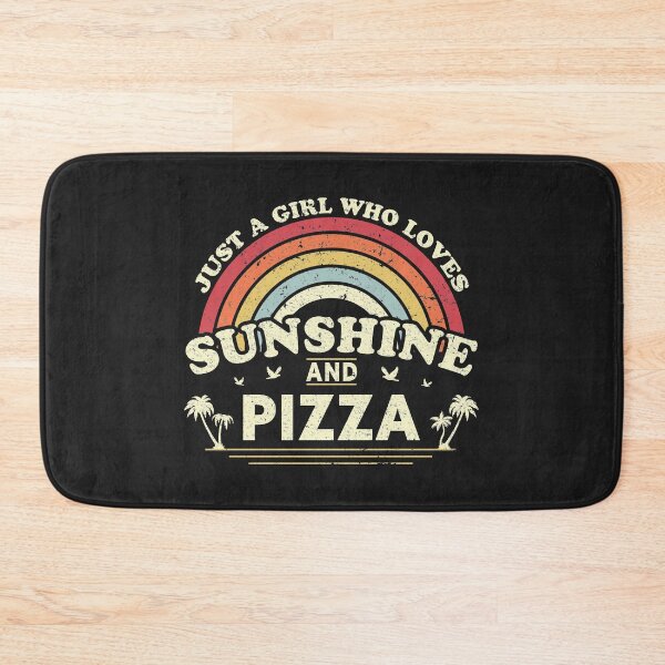 Item preview, Pizza print. Just A Girl Who Loves Sunshine And Pizza graphic designed and sold by PackAPunch.