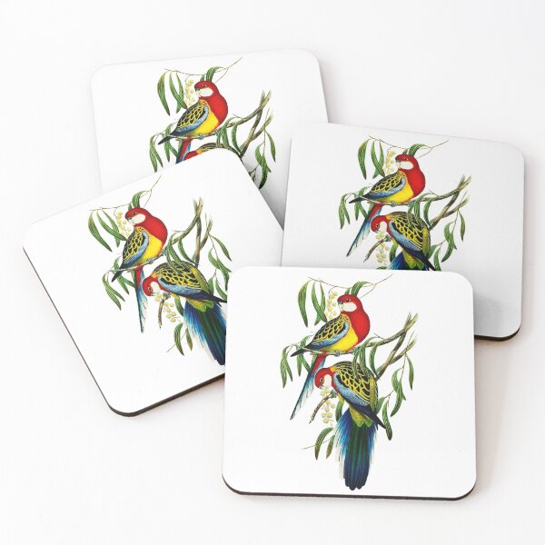 Item preview, Australian Rose-hill Parakeet  Bird Illustration designed and sold by karwilberevivalcollection.