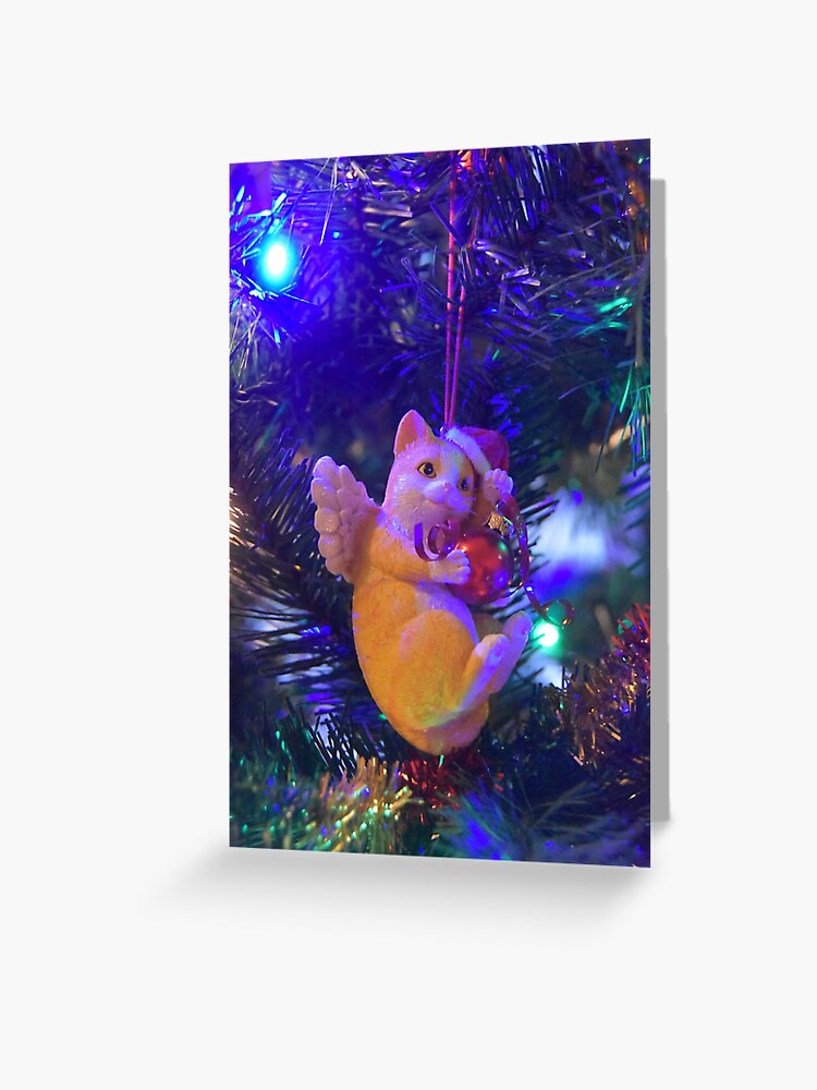 Greeting Card, Kathleen's Ornament - Cat designed and sold by JoeySkamel