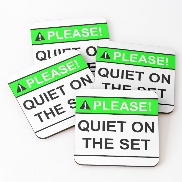 Item preview, PLEASE Quite on the set sign  designed and sold by SumoShark.