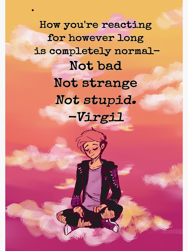"virgil sanders sunset quote " Art Print by bleepblopbloop5 Redbubble