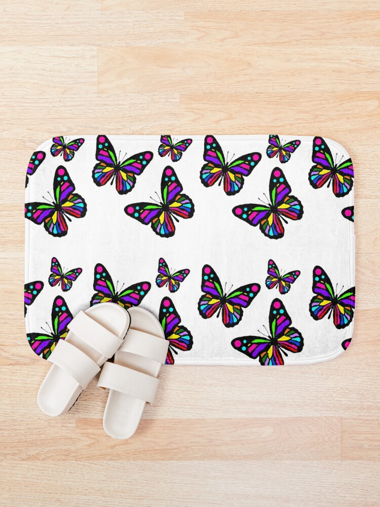 butterfly bath mat