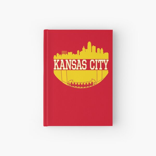 Kansas City Football Skyline KC Fan Red & Yellow Kc Football Hardcover Journal