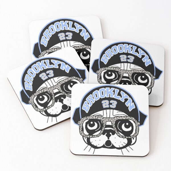 Item preview, Brooklyn Pug Elephant Carolina Blue Jordan Retro 3 designed and sold by FireflyCreative.