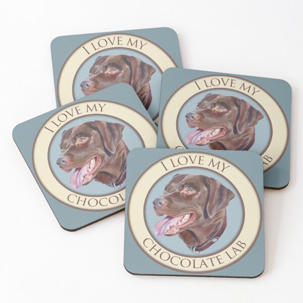 Item preview, I Love My Chocolate Lab designed and sold by Emily Bickell.