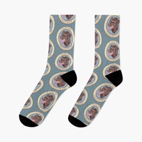 Item preview, I Love My Chocolate Lab designed and sold by Emily Bickell.