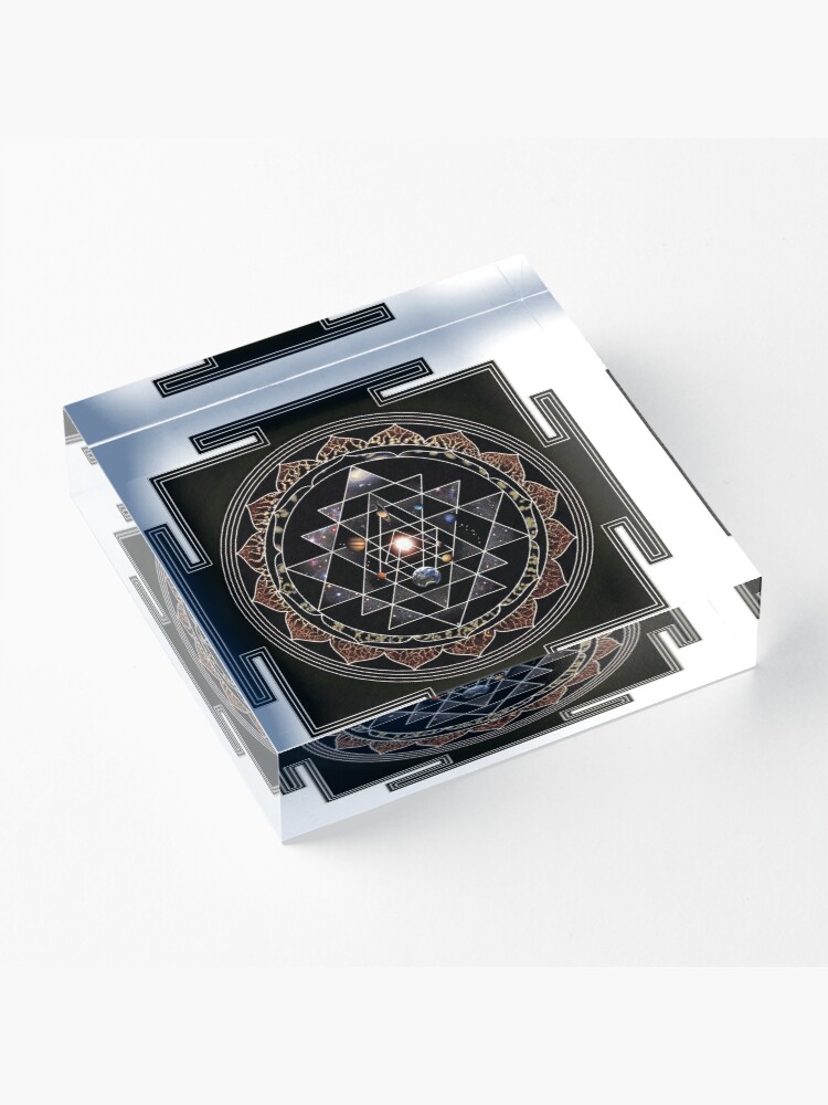 Thumbnail 3 of 5, Acrylic Block, Sri Yantra and the Universe designed and sold by pablocbudassi.