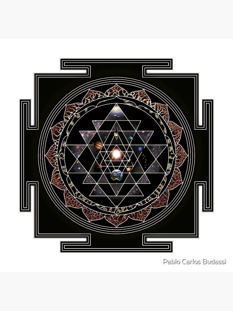 Thumbnail 2 of 2, Art Board Print, Sri Yantra and the Universe designed and sold by pablocbudassi.