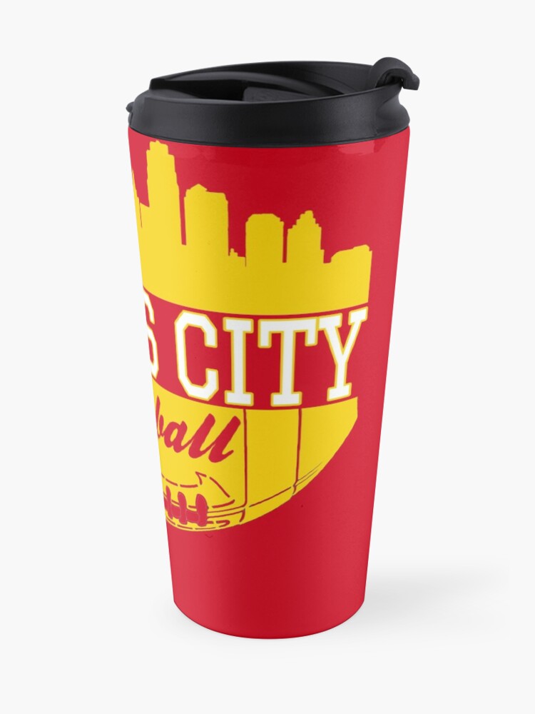 Alternate view of Kansas City Football KC Fan Red & Yellow Kc Football Kingdom Travel Mug
