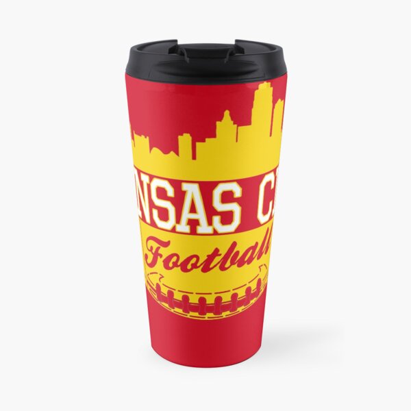 Kansas City Football KC Fan Red & Yellow Kc Football Kingdom Travel Mug