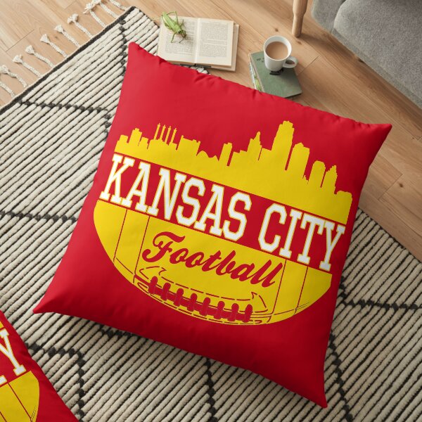 Kansas City Football KC Fan Red & Yellow Kc Football Kingdom Floor Pillow