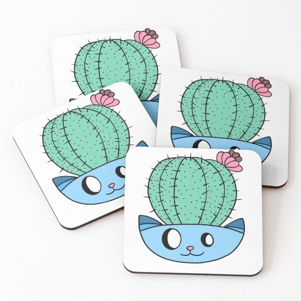 Aperçu de l'œuvre Chat cactus mignon et drôle créée et vendue par piastrelli.
