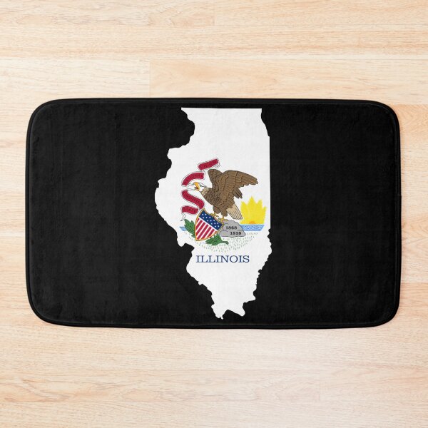 Item preview, Illinois Map Flag designed and sold by marosharaf.