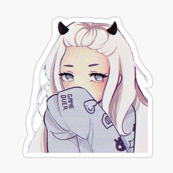 "anime " Sticker for Sale by lowqualityjas | Redbubble