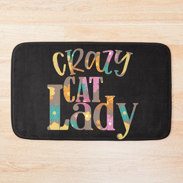 Item preview, Retro Floral Crazy Cat Lady designed and sold by Bliss Find And Design.