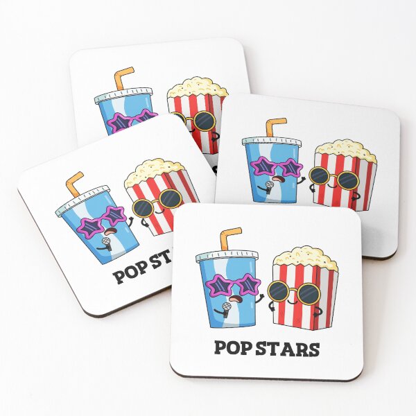 Item preview, Pop Stars Funny Soda Pop and Popcorn Puns  designed and sold by punnybone.