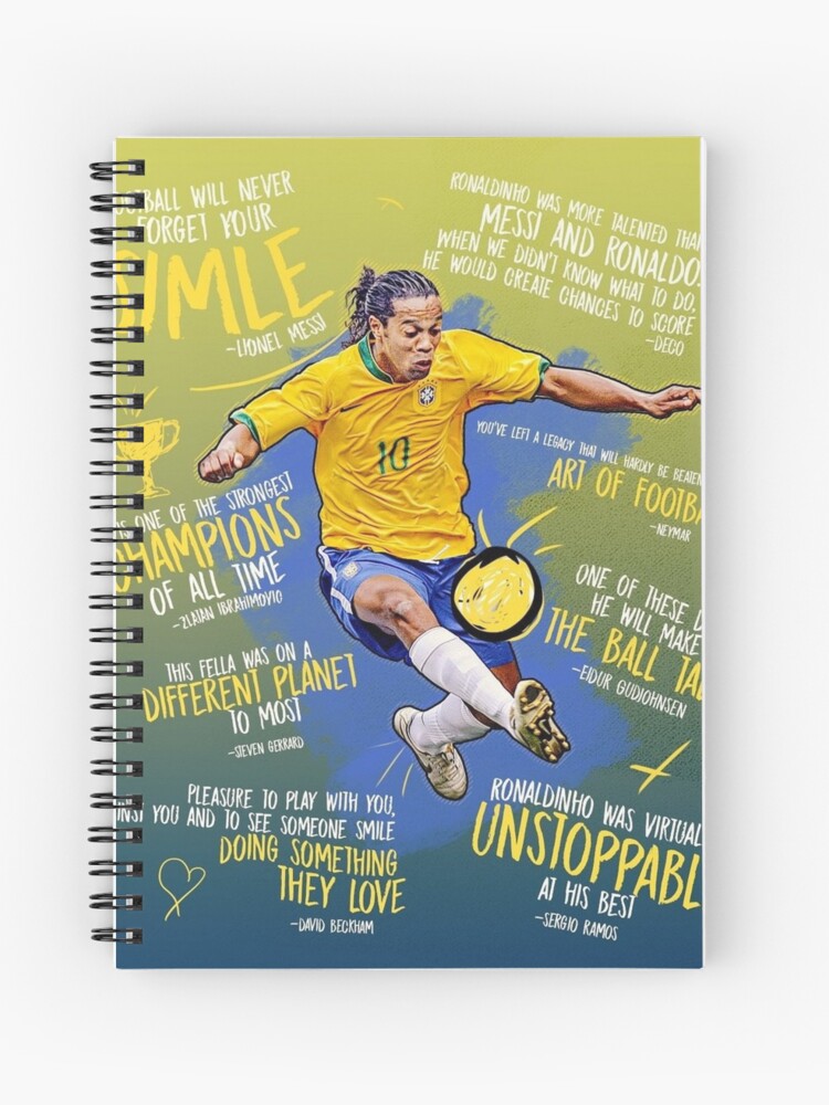 Ronaldinho Wallpaper Art Spiral Notebook By Rodenjordan Redbubble