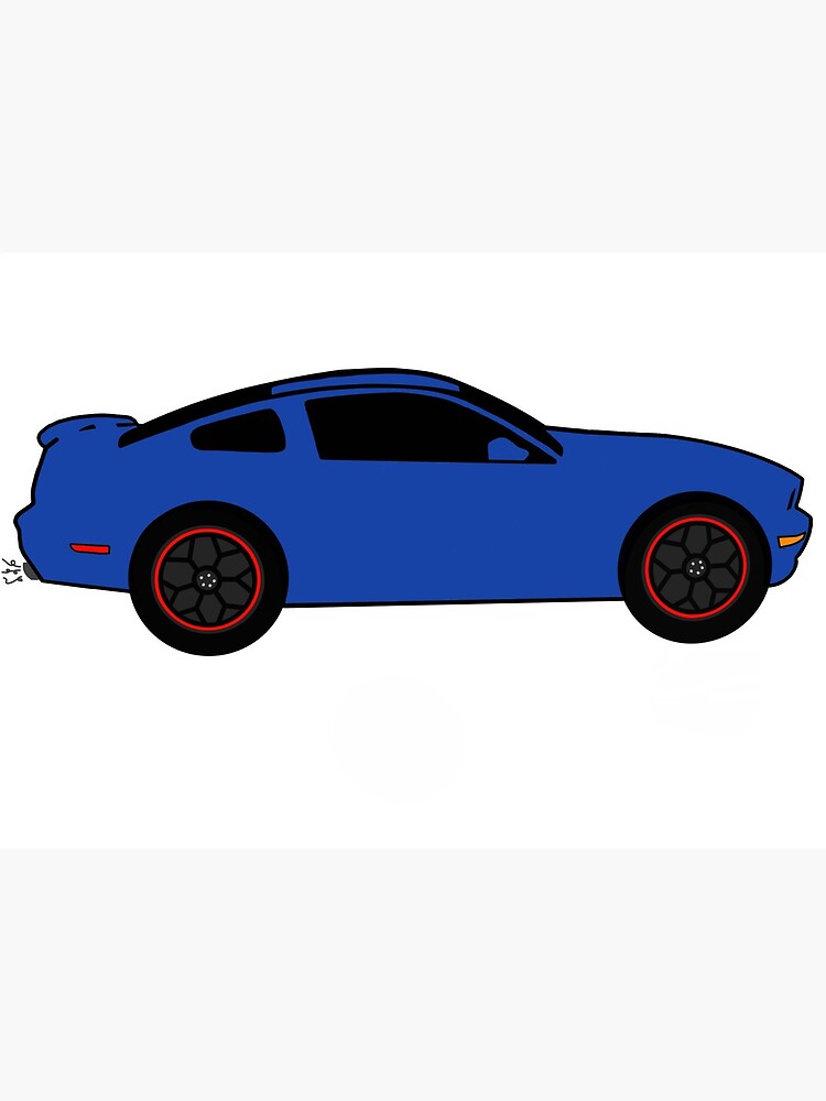 Cartoon sideview of Mustang