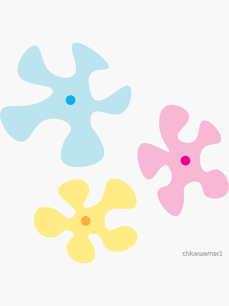 Spongebob Flowers Sticker For Sale By Chloewerner1 Redbubble