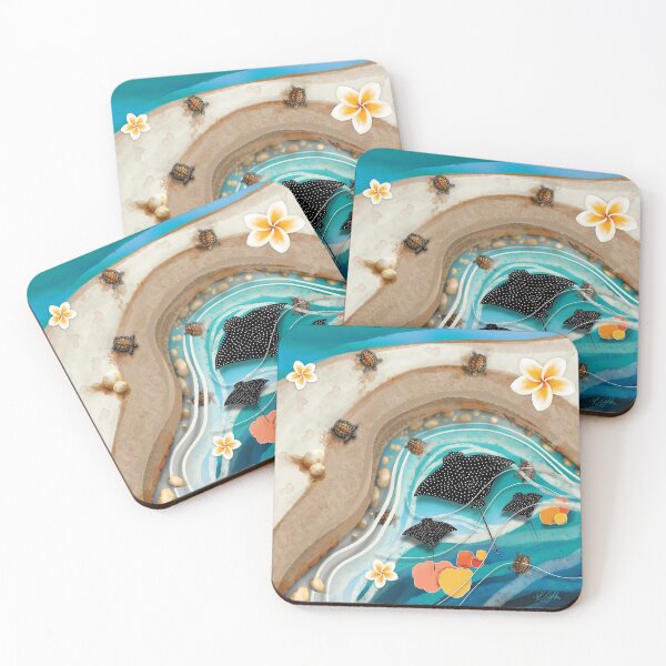 Item preview, Manta Ray and Sea Turtle Tropical Lagoon designed and sold by Karin Taylor.