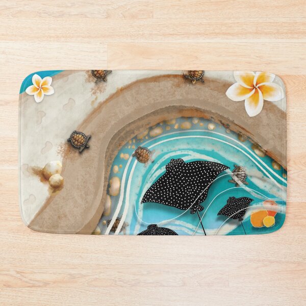 Item preview, Manta Ray and Sea Turtle Tropical Lagoon designed and sold by Karin Taylor.