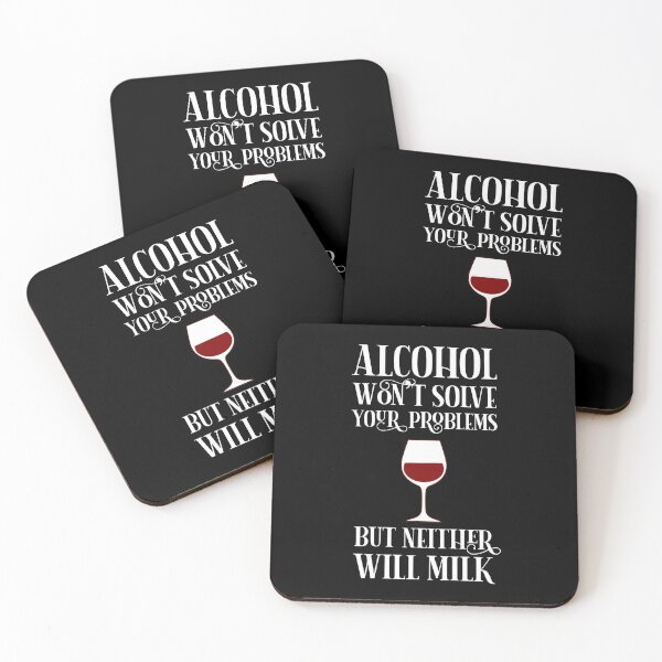 Cobblestones Cork Drink Coaster Set, Modern Coasters for Drinks 