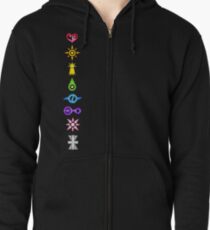 Digi Crests Zipped Hoodie