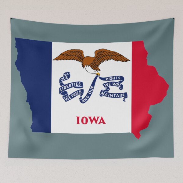 Item preview, Iowa Flag Map designed and sold by marosharaf.