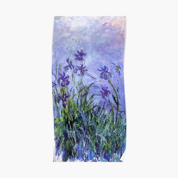 Claude Monet : Lilac Irises 1914 Poster