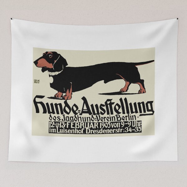 Item preview, 1905 German Dog Show Dachshund Poster designed and sold by retrographics.