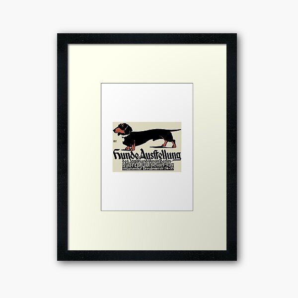 Vista previa del artículo con la obra «Póster Dachshund de la exposición canina alemana de 1905», diseñado y vendido por retrographics.