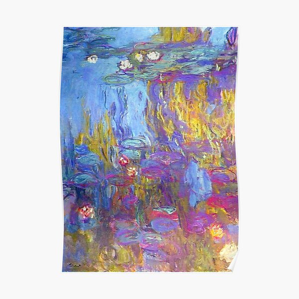 Water Lilies Monet colorful Poster
