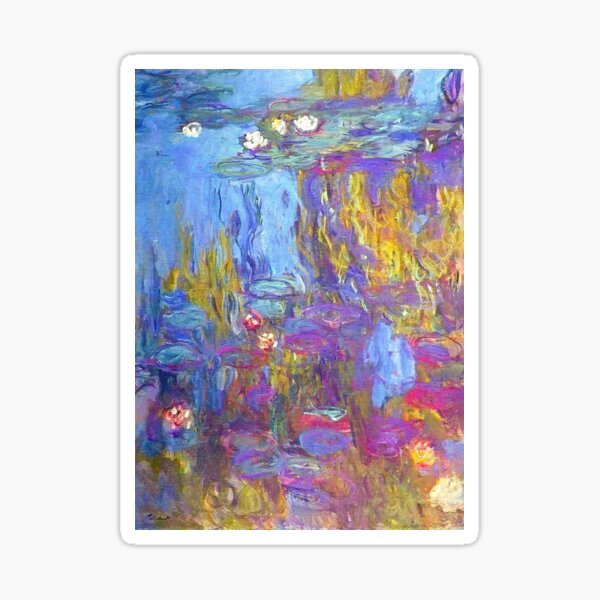 Water Lilies Monet colorful Sticker