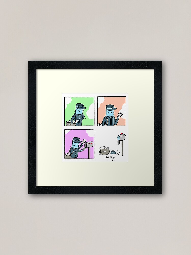 Alternate view of Postman Cat Framed Art Print