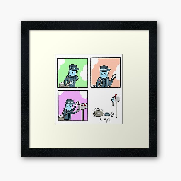 Postman Cat Framed Art Print