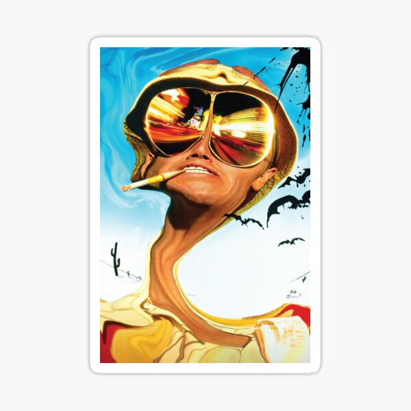 Hunter S Thompson Fear and Loathing bat country 7 inch window vinyl sticker