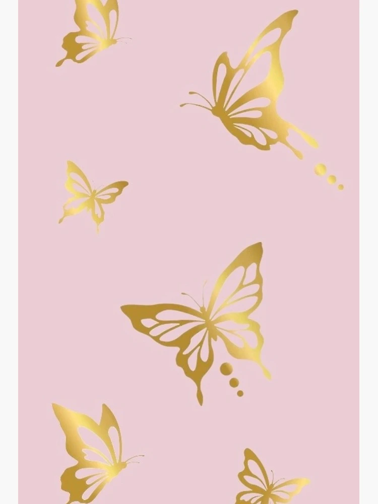 Butterfly Pink Gold Glitter Sparkles Art Board Print for Sale by Simplyy  Unique