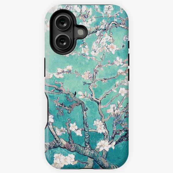 Vista previa del artículo con la obra «Vincent Van Gogh Almendros en flor Elegancia turquesa», diseñado y vendido por PureVintageLove.