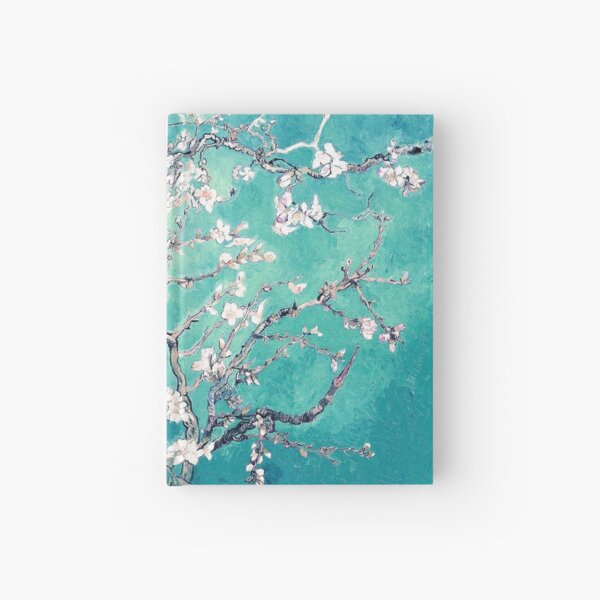 Vista previa del artículo con la obra «Vincent Van Gogh Almendros en flor Elegancia turquesa», diseñado y vendido por PureVintageLove.