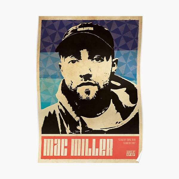 Mac Miller American Rapper Illustration Wall Art A2 A3 A4 