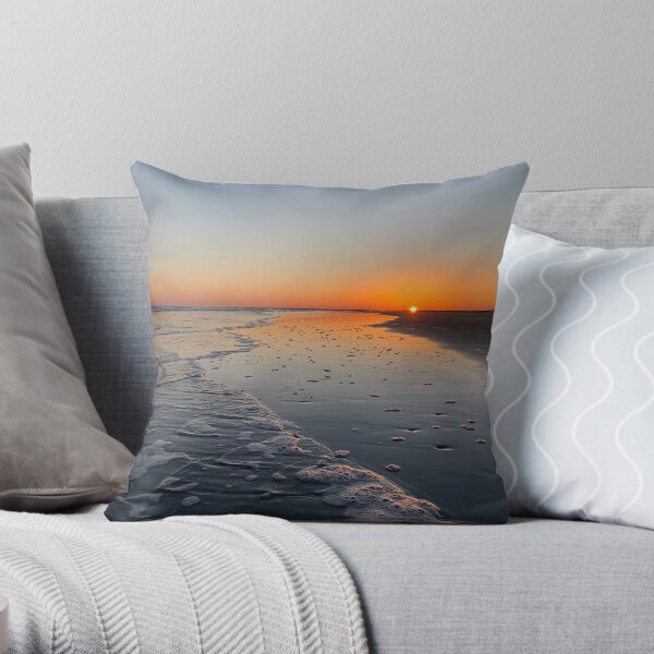 Sunset at the Beach Throw Pillow