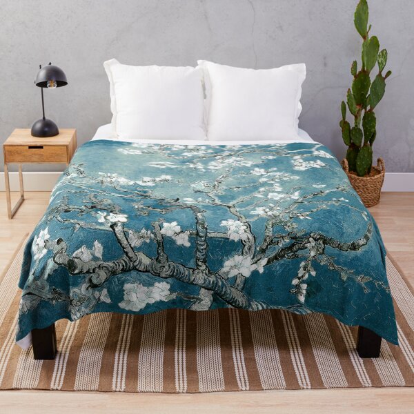 Vista previa del artículo con la obra «Vincent Van Gogh Almendros en flor Elegancia verde azulado», diseñado y vendido por PureVintageLove.