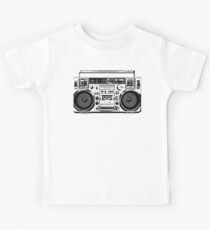 Alte Schule Boombox Kunst Kinder T-Shirt