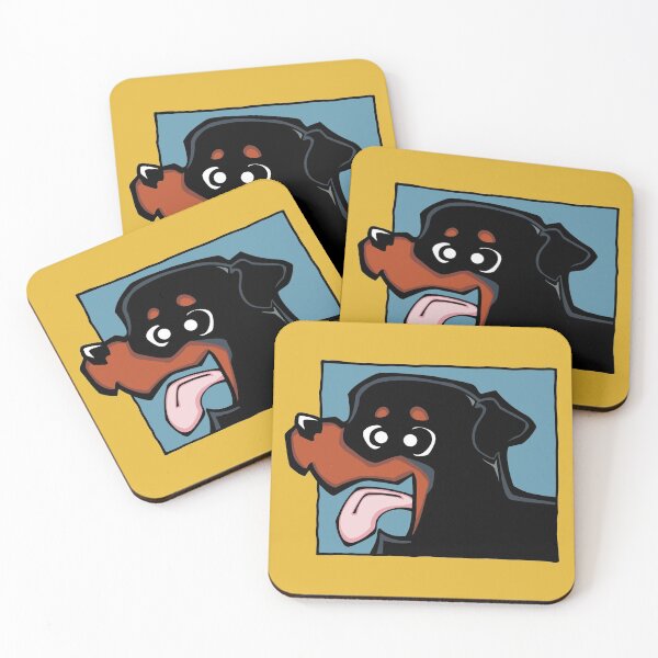 Item preview, Rottweiler (Face) YELLOW BG designed and sold by TheChicken.