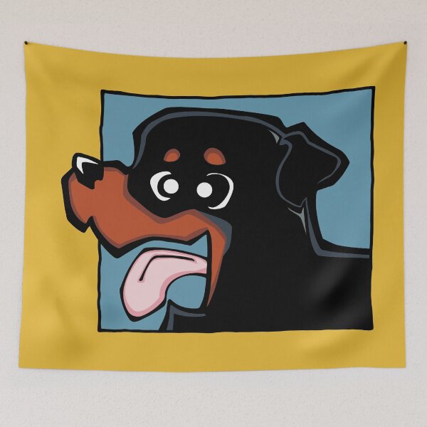 Item preview, Rottweiler (Face) YELLOW BG designed and sold by TheChicken.