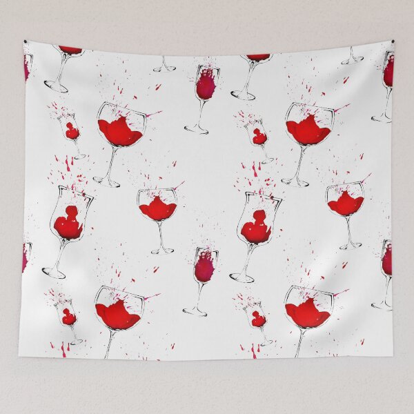 Item preview, Glass of Red Wine designed and sold by Bazarovaart.