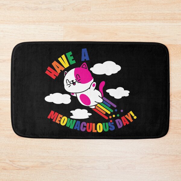 Item preview, Have A Meowaculous Day Rainbow Cat Pun Design designed and sold by swiftyspade.