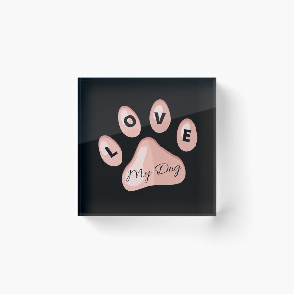 Item preview, Love my Dog Pink Paw Print  designed and sold by Paulele.